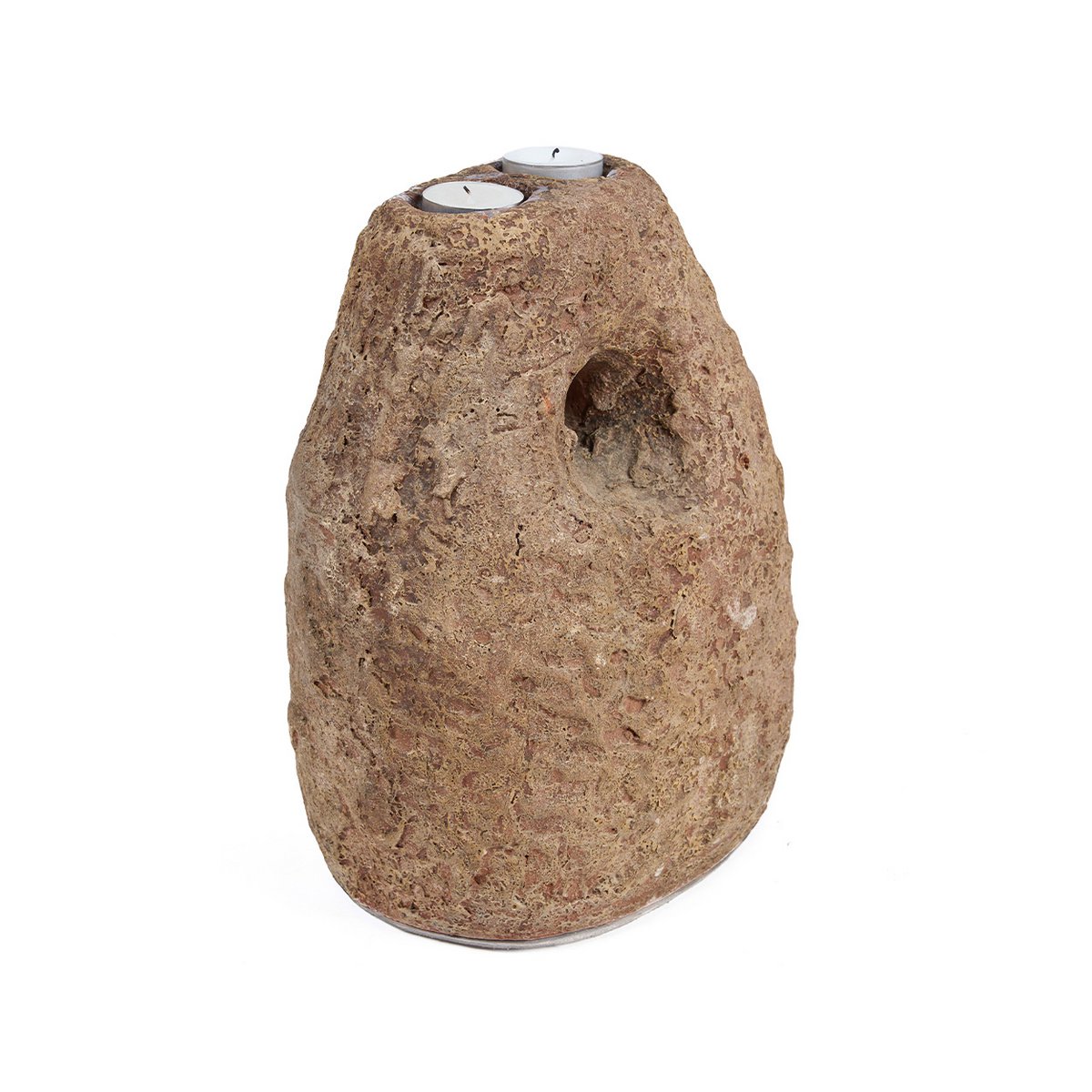 Bougeoir en terre cuite Terra Totem – Marron | Bazar Bizar
