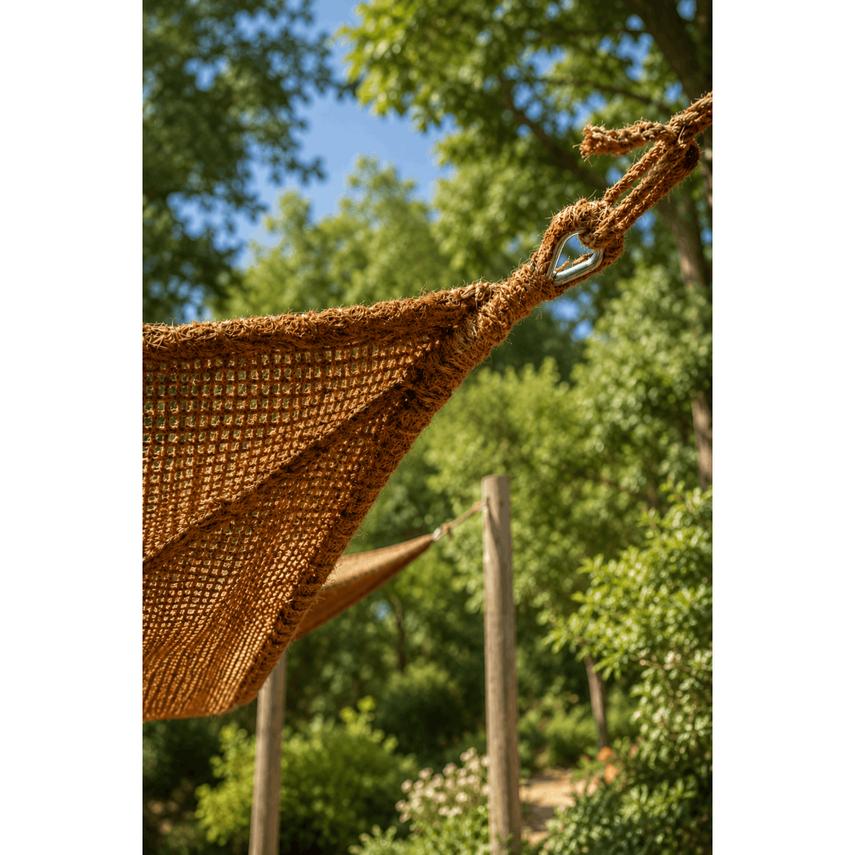 Voile d’ombrage rectangulaire en fibre de coco The Coco Shade – Naturel – 400×300cm | Bazar Bizar