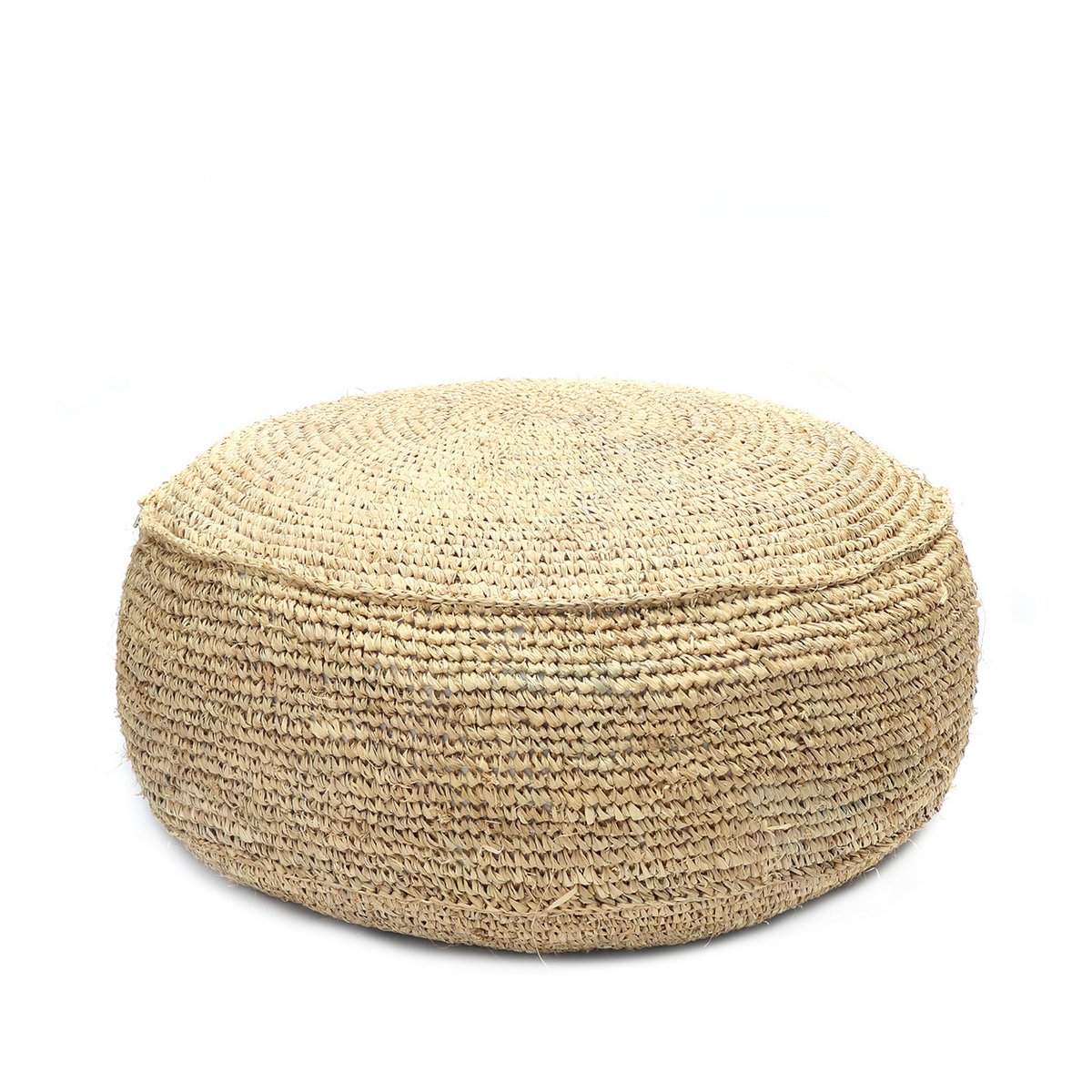 Pouf en raphia Flores – Naturel | Bazar Bizar