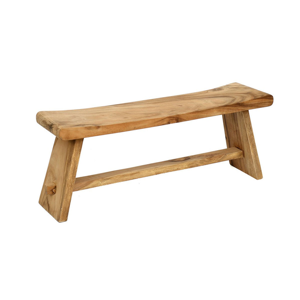 Banc en bois massif Suar – Naturel – 120cm | Bazar Bizar