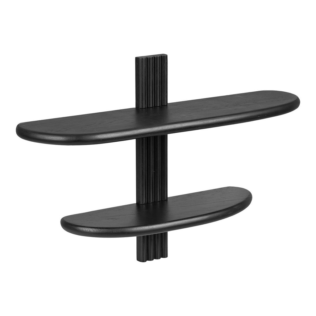 Étagère murale Aliano chêne et noir – 65 × 17,5 × 42,5 cm