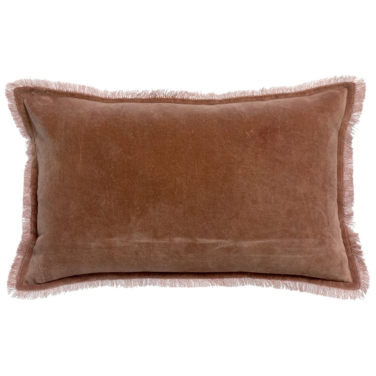 Coussin uni Fara Bois de rose 30 × 50 cm