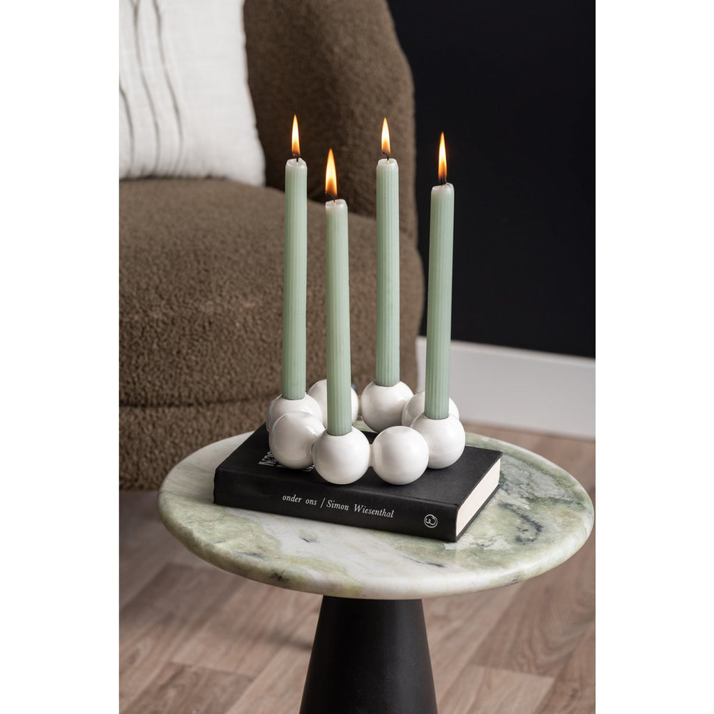 Table d'Appoint Force Marbre Vert et Manguier