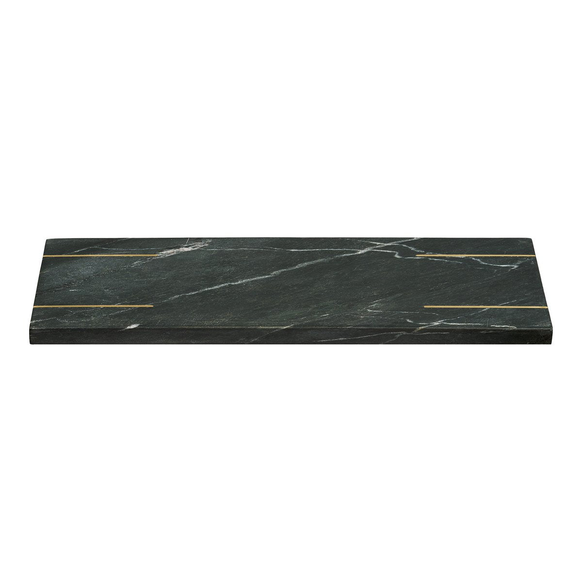 Plateau Diu en marbre noir et coloris laiton 38 × 12,5 cm
