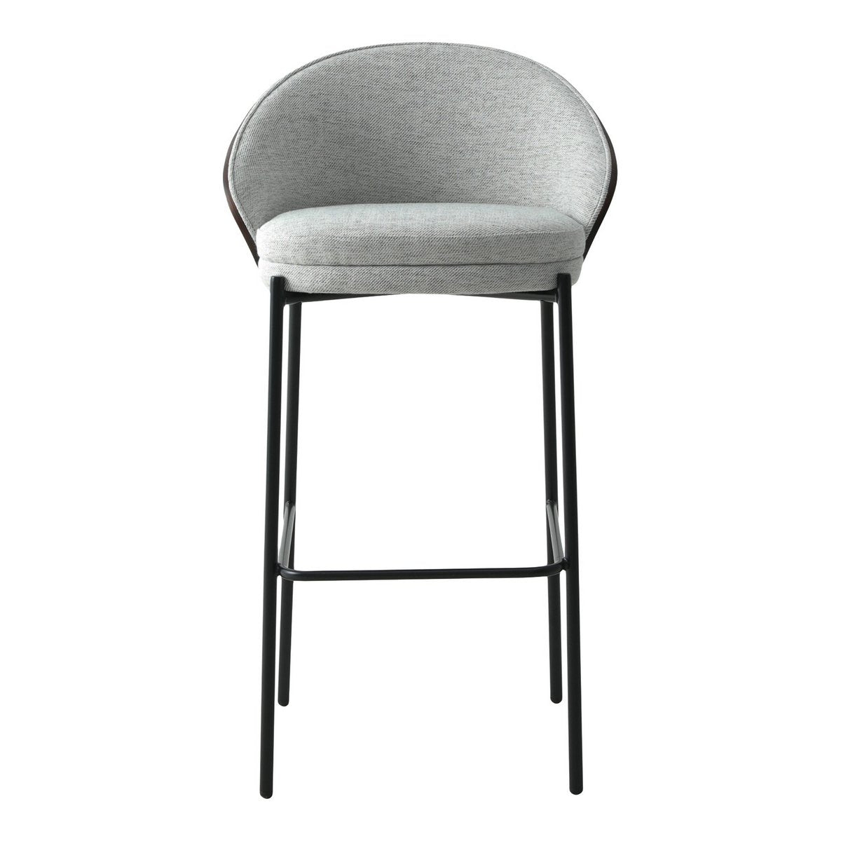 Chaise de bar Canelas – Gris & Marron (lot de 2)
