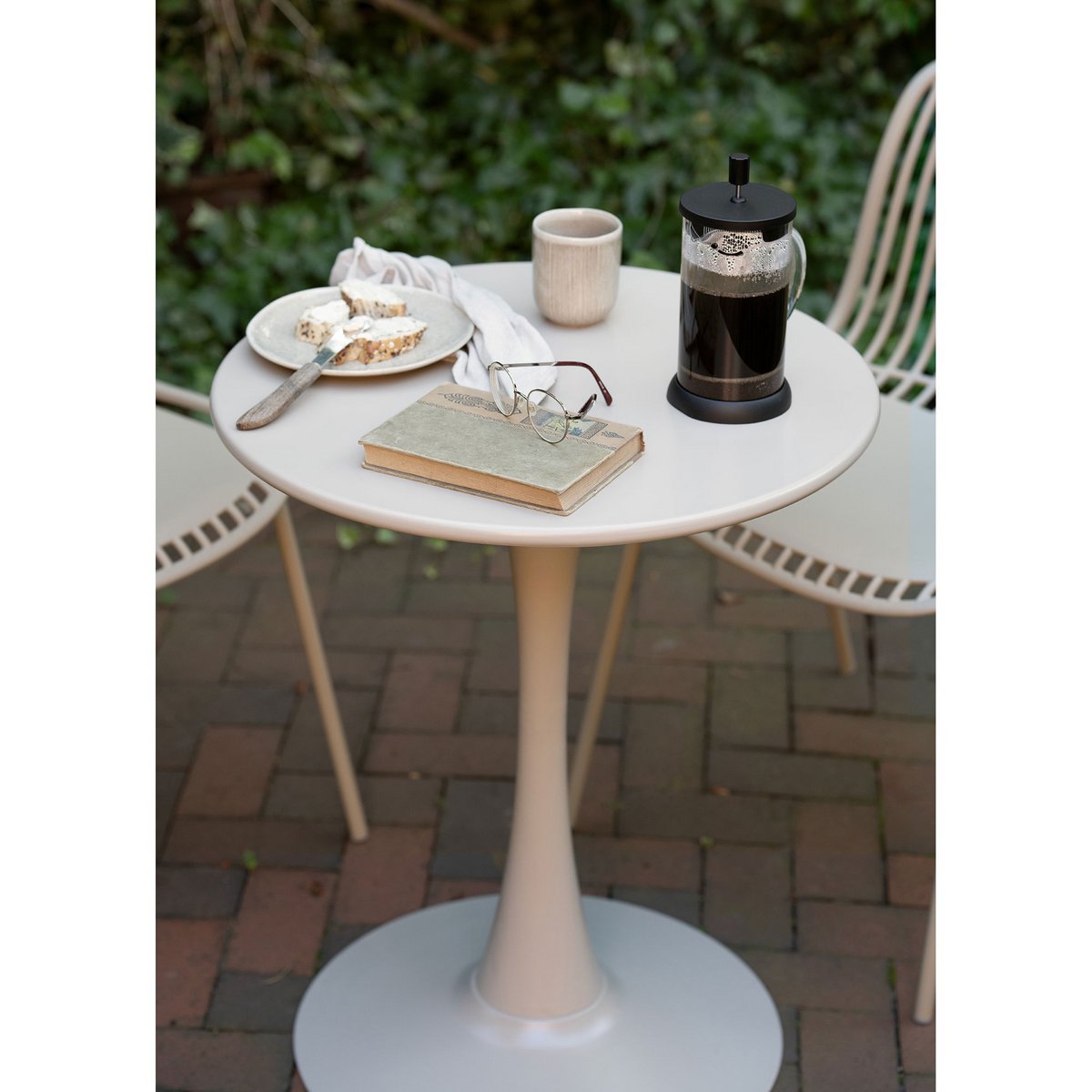 Table bistro Meira – Taupe