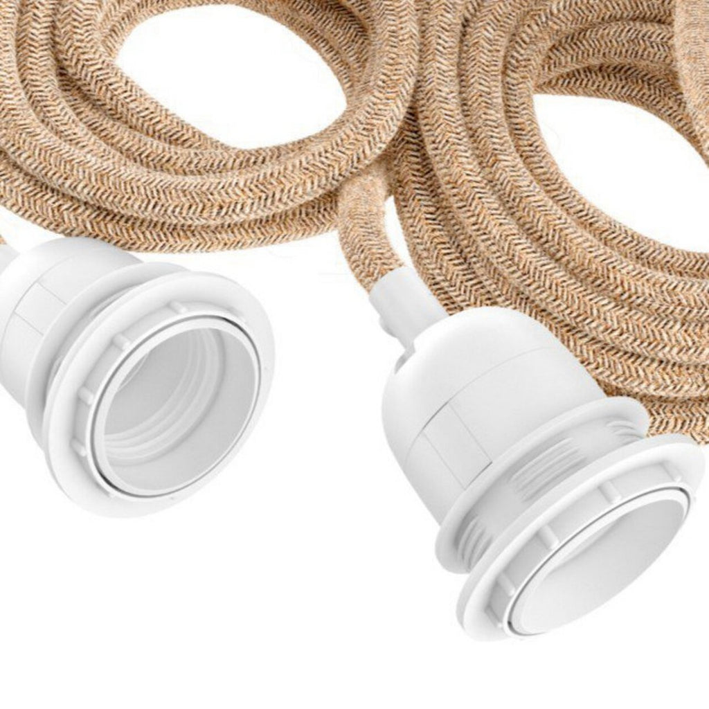 Plafonnier en grappe 3 cordons – Blanc Naturel | Bazar Bizar