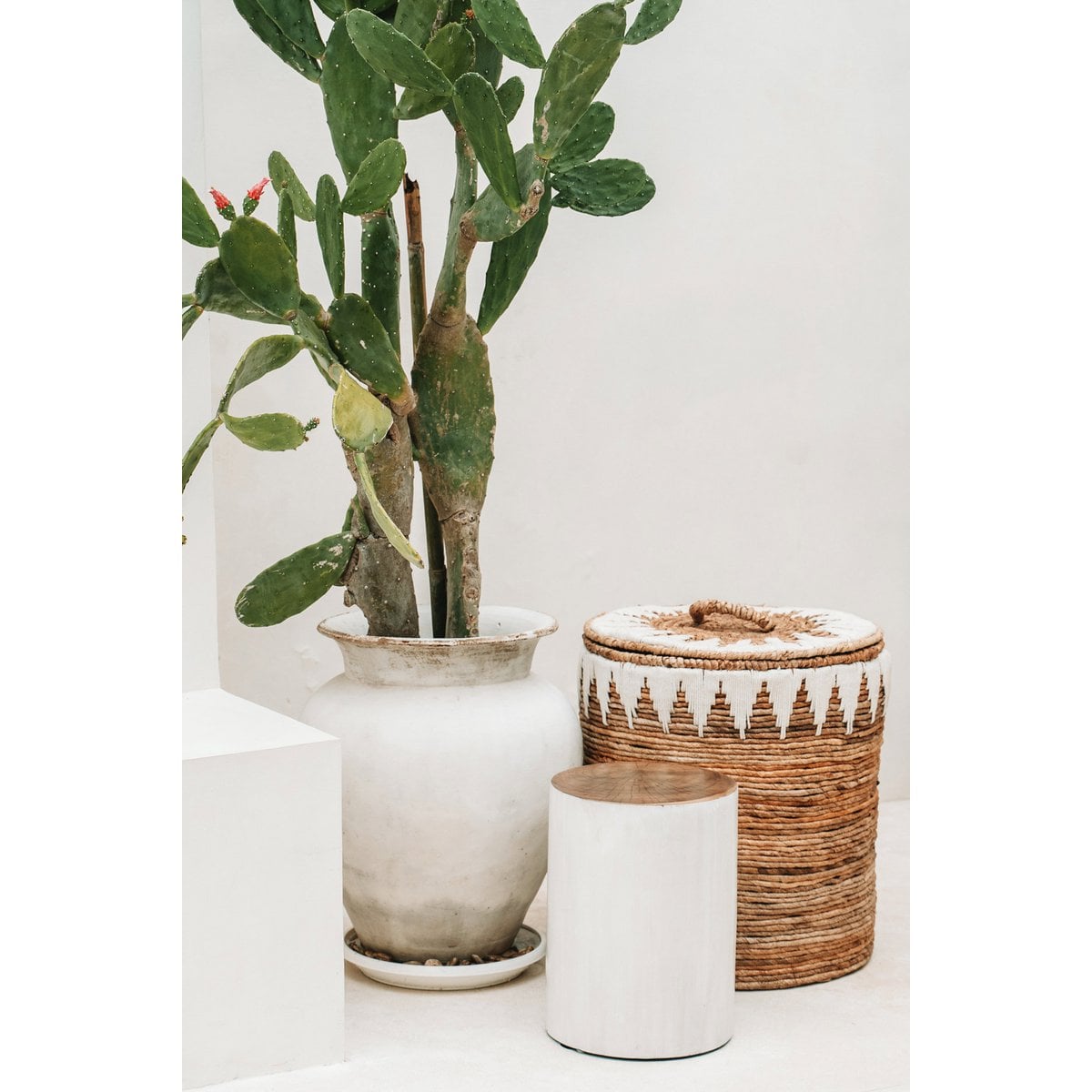 Le Tabouret Tribe - Blanc Naturel
