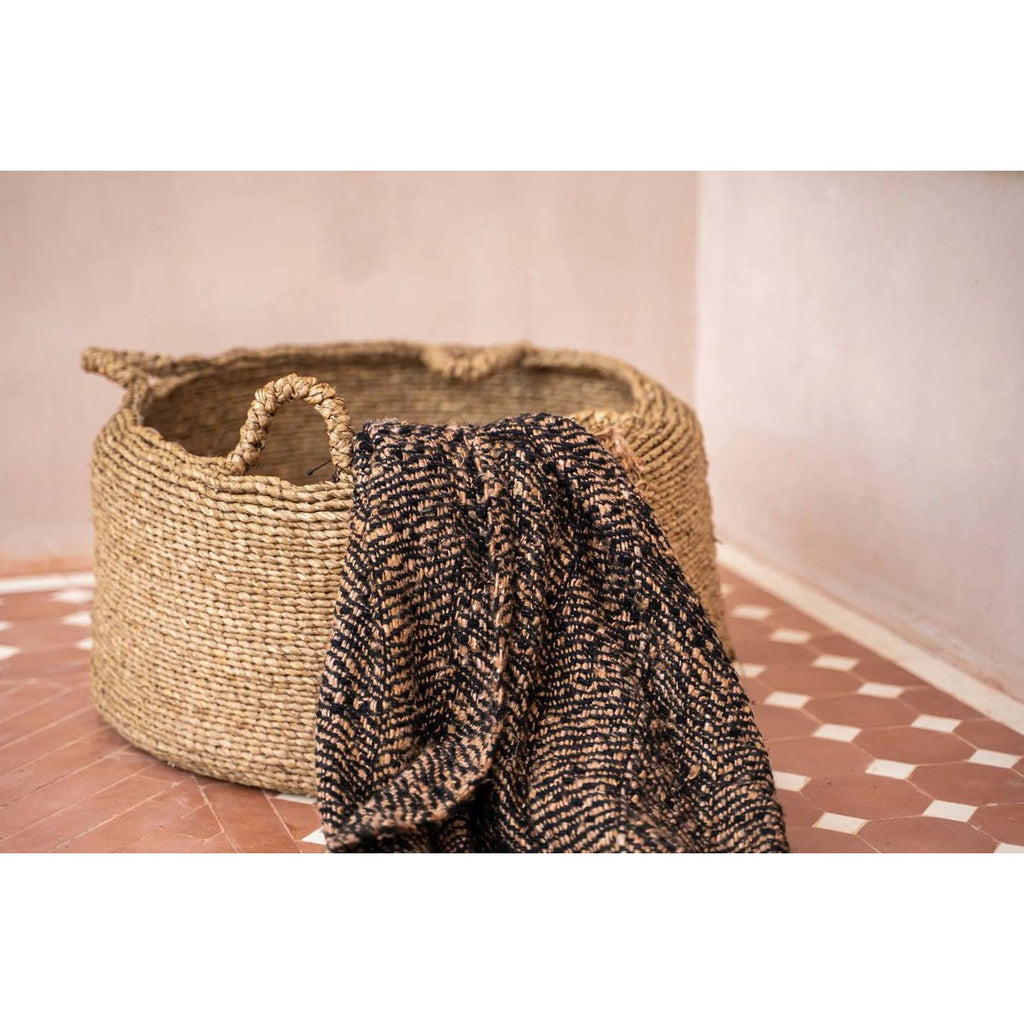 Panier de rangement en jonc de mer Quatre Mains – Naturel – S | Bazar Bizar