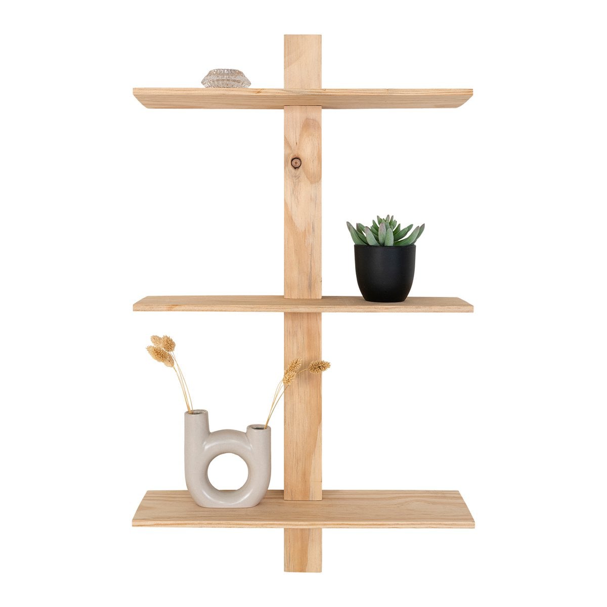 Étagère Almelo - Bois Naturel, Pinède, 50x15x83 cm