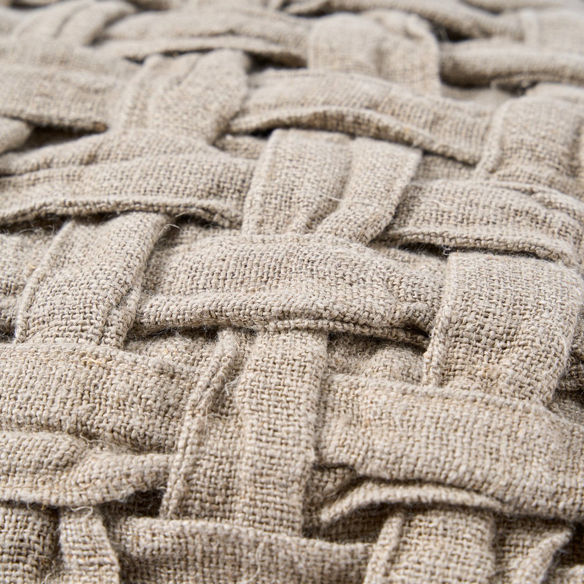 Housse de coussin en lin Crosier – Naturel – 50×50cm | Bazar Bizar