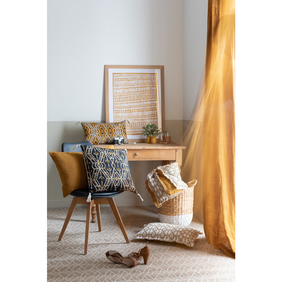 Zeff - Bronze - Coussin uni 40 x 65 cm