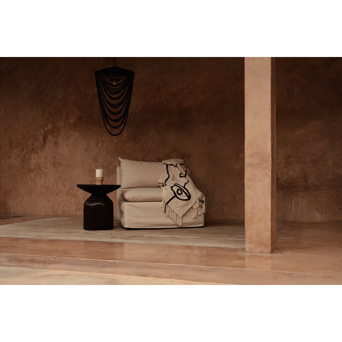 Table d’appoint tambour Drumline – Noyer foncé | Bazar Bizar