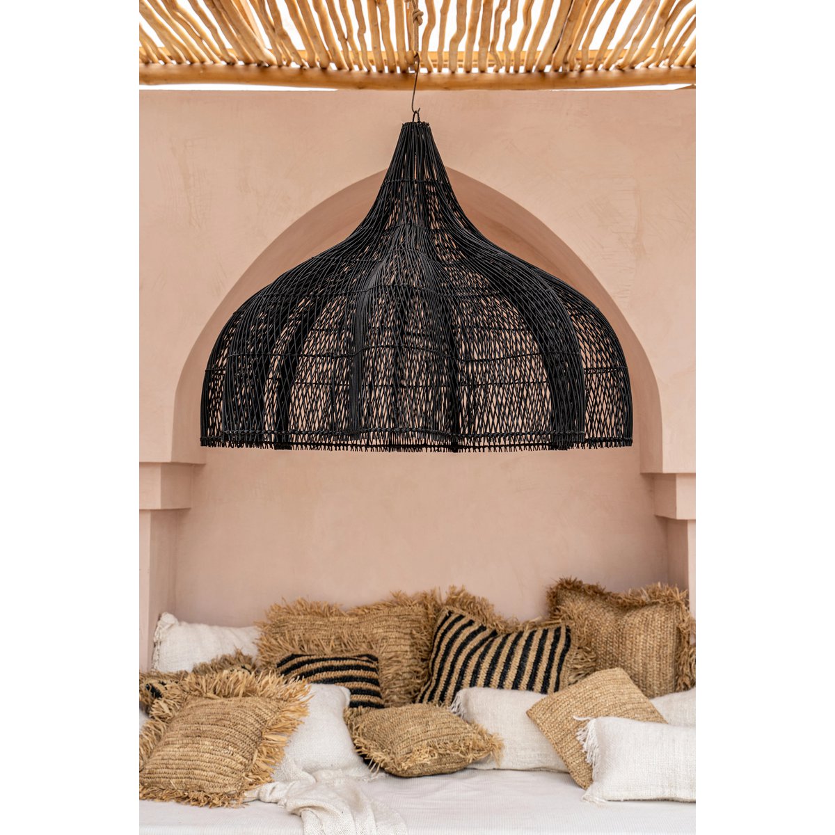 Suspension en rotin Le Fouetté – Noir – XL | Bazar Bizar