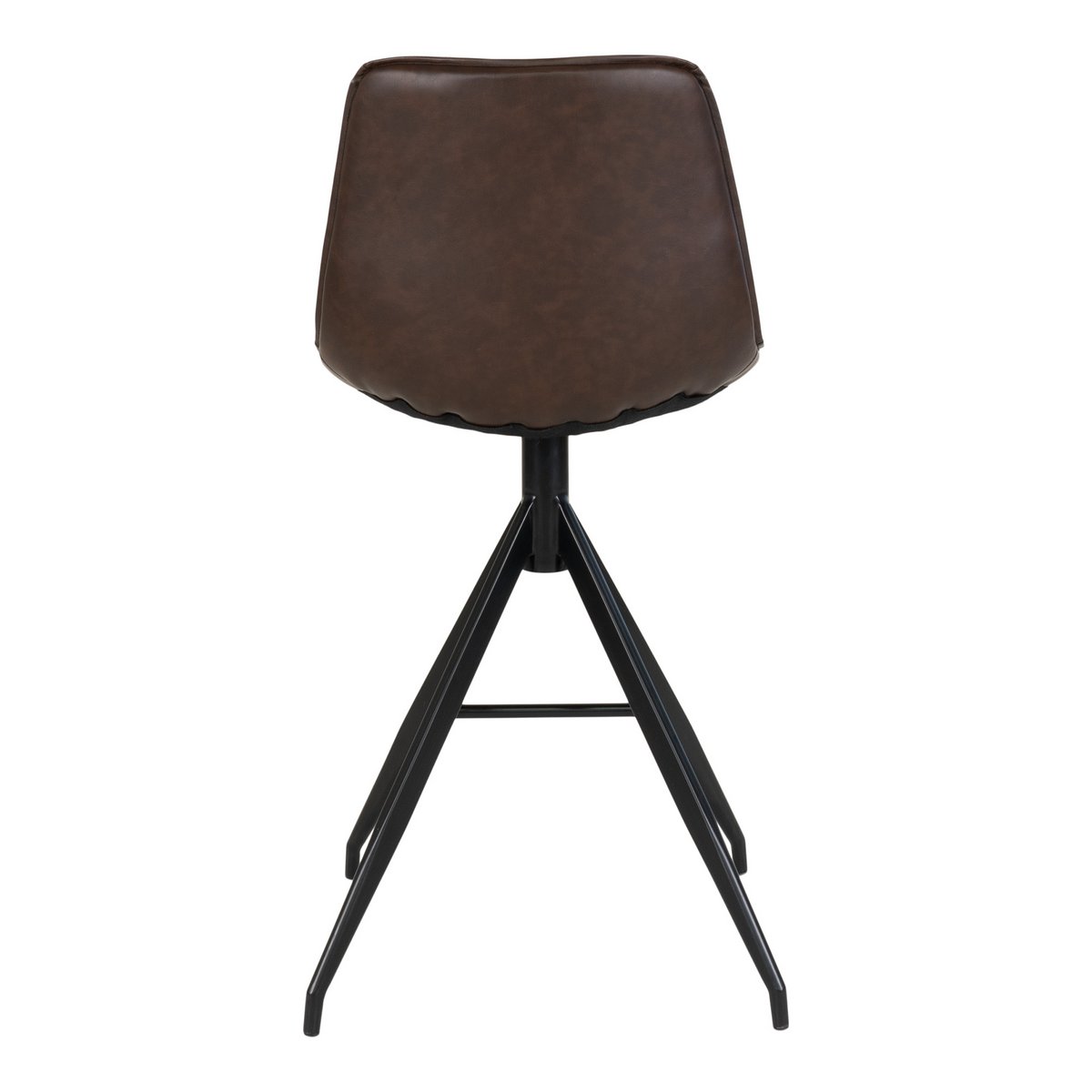 Chaise de comptoir Monaco – Cuir PU marron (lot de 2)