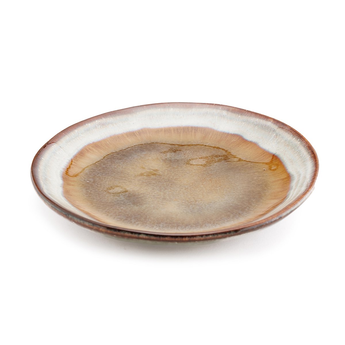 Assiette apéritif en grès Comporta – Glaçure Craquellée | Bazar Bizar
