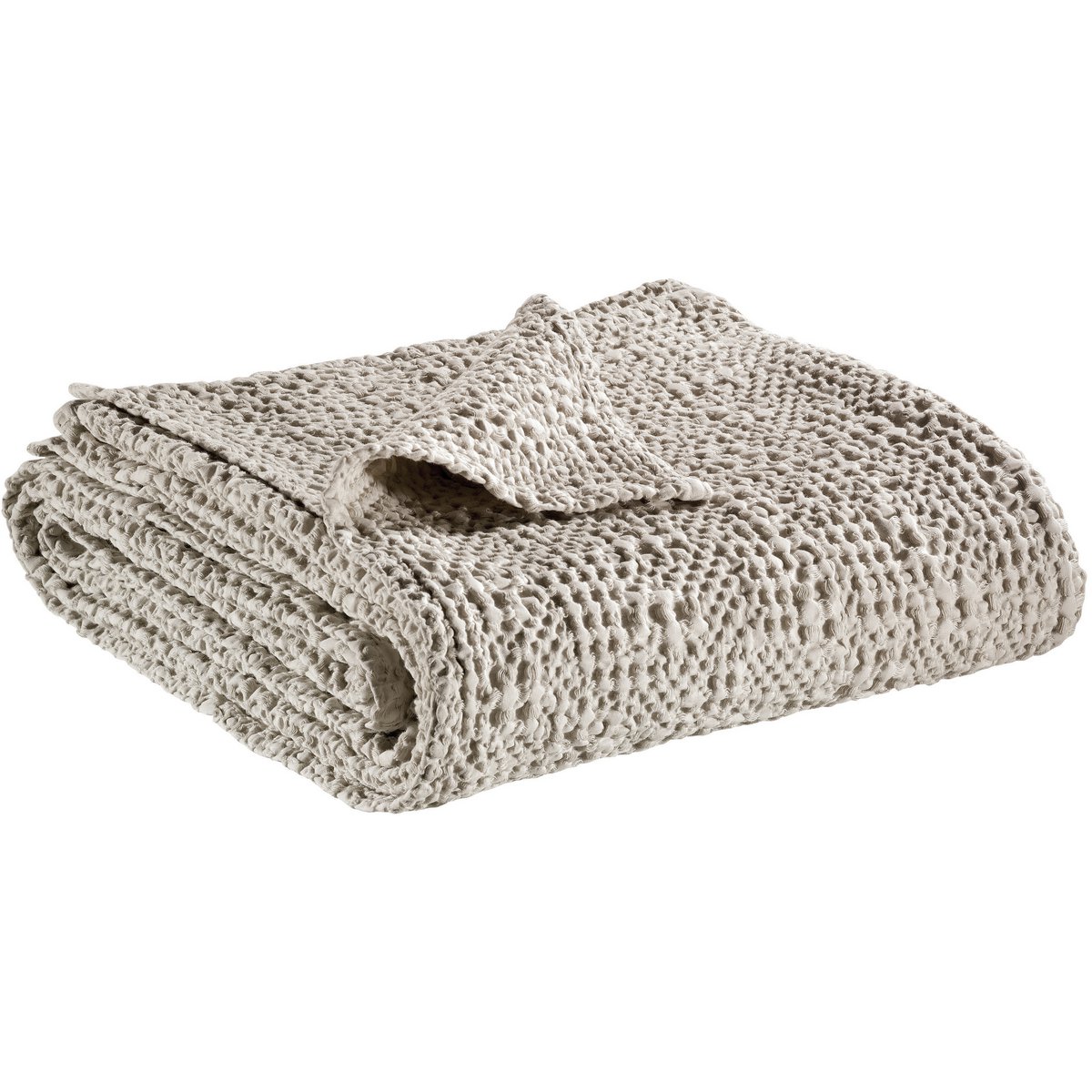 Jeté de lit Tana Lin en coton stonewashed 260 × 260 cm