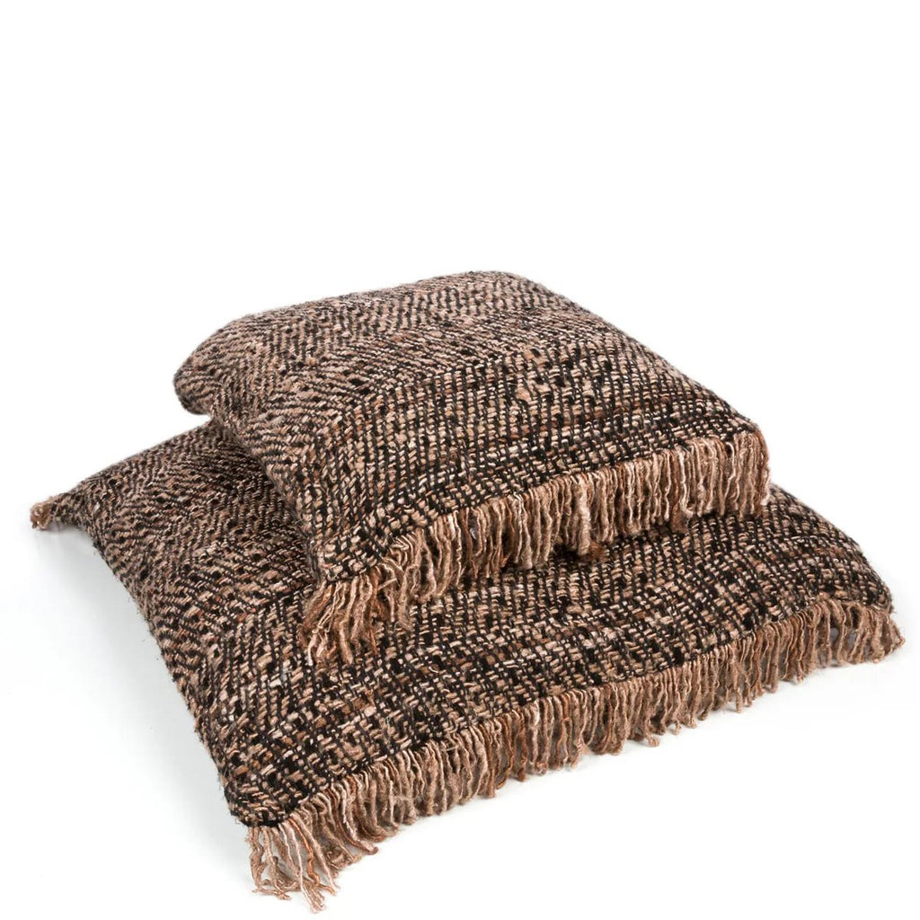 Housse de coussin en coton Oh My Gee – Cuivre Noir – 60×60cm | Bazar Bizar