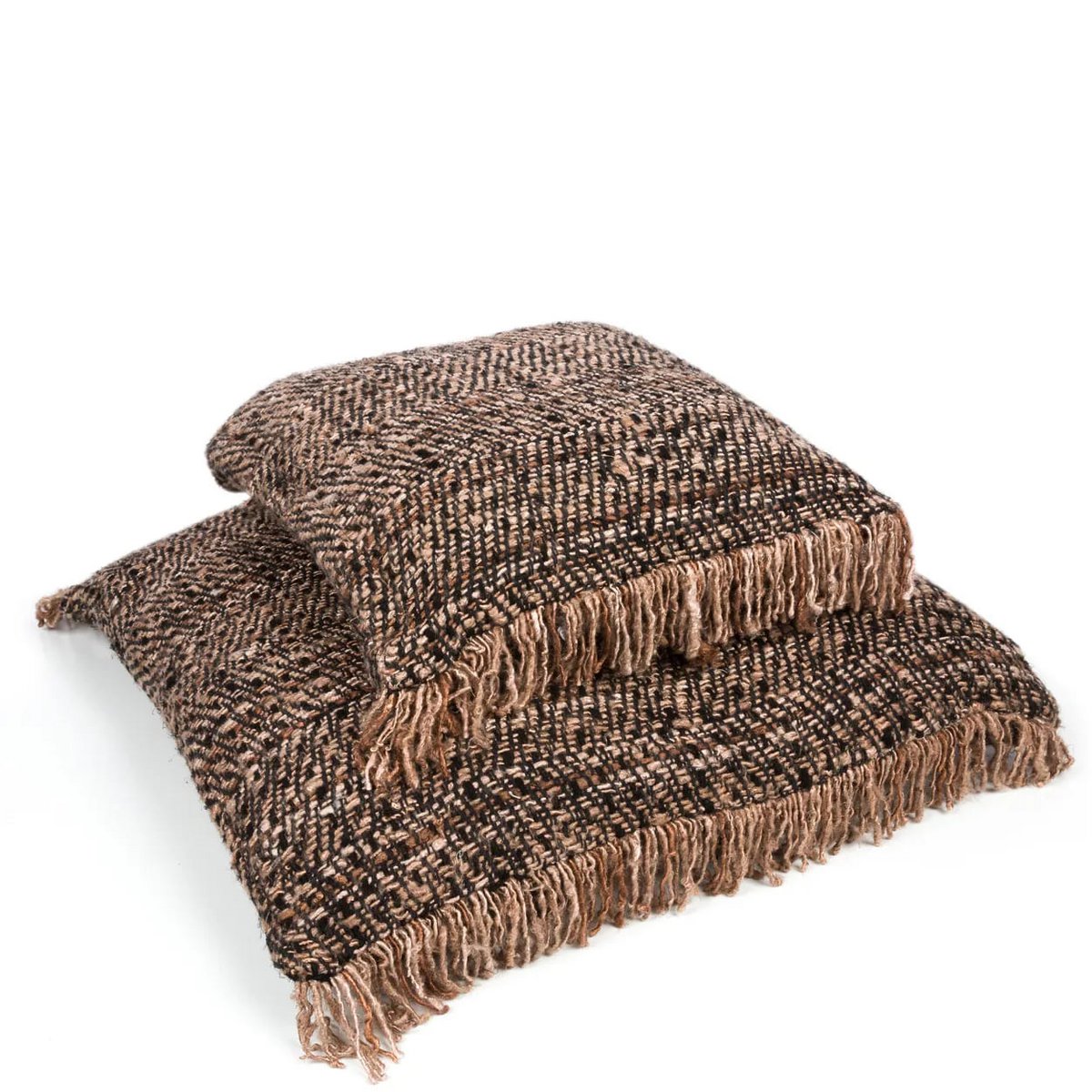 Housse de coussin en coton Oh My Gee – Cuivre Noir – 60×60cm | Bazar Bizar