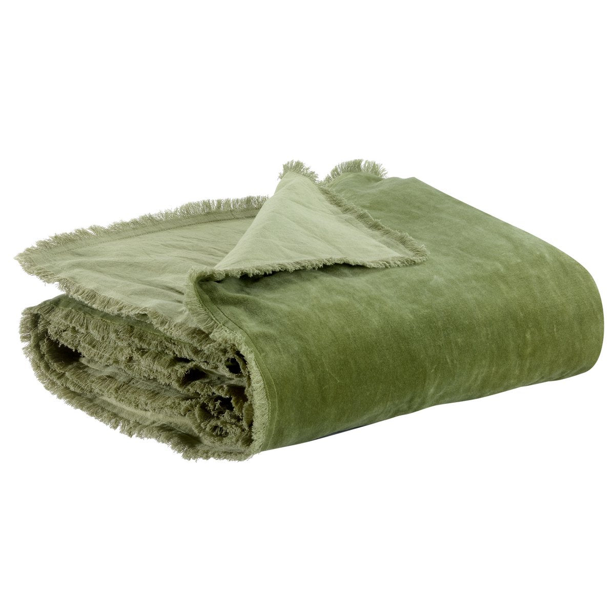 Édredon uni Fara Olive 85 x 200