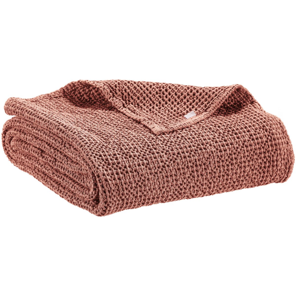 Maia - Terracotta - Plaid recyclé 140 x 200 cm