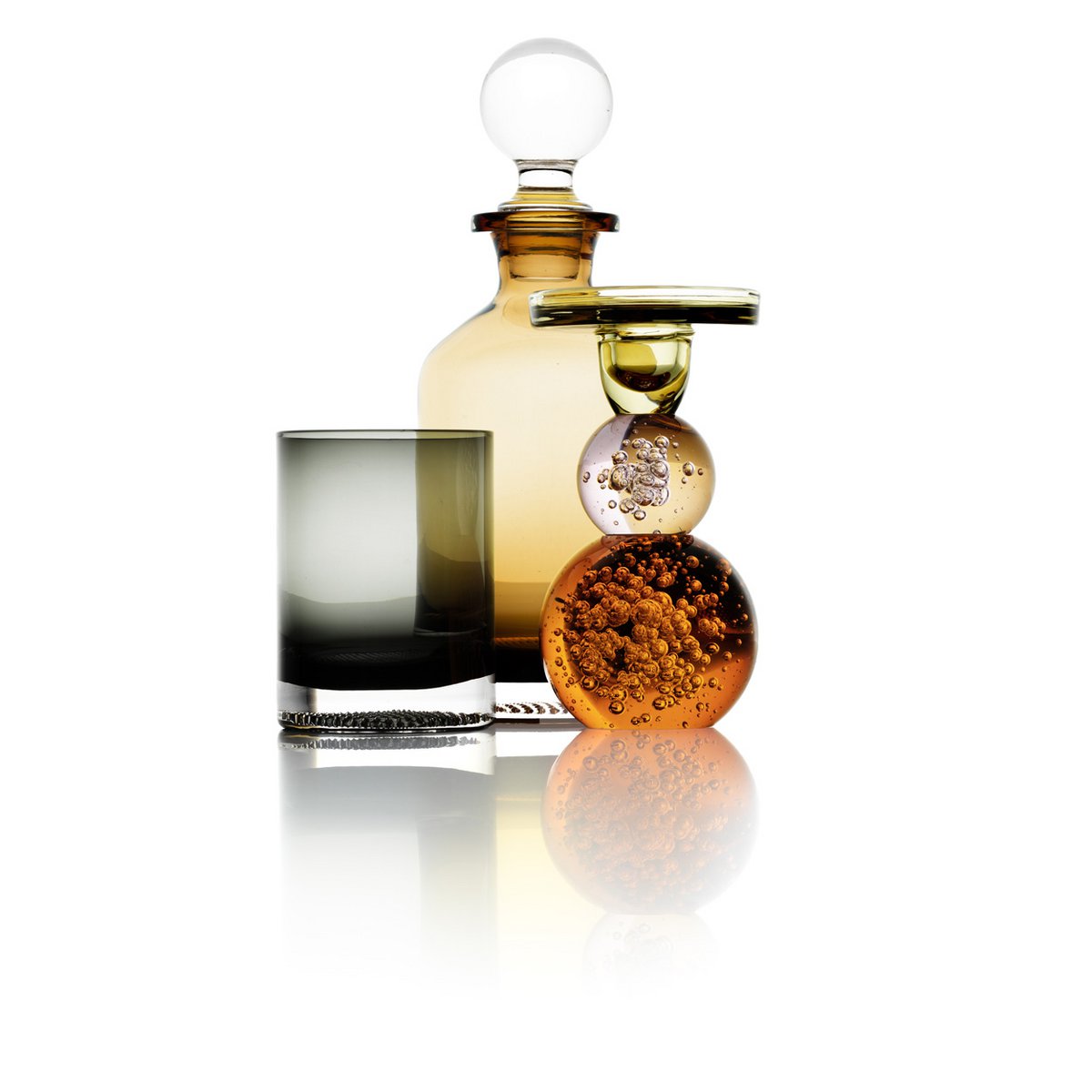 Carafe en verre recyclé Dot Decanter – Ambre | Bazar Bizar
