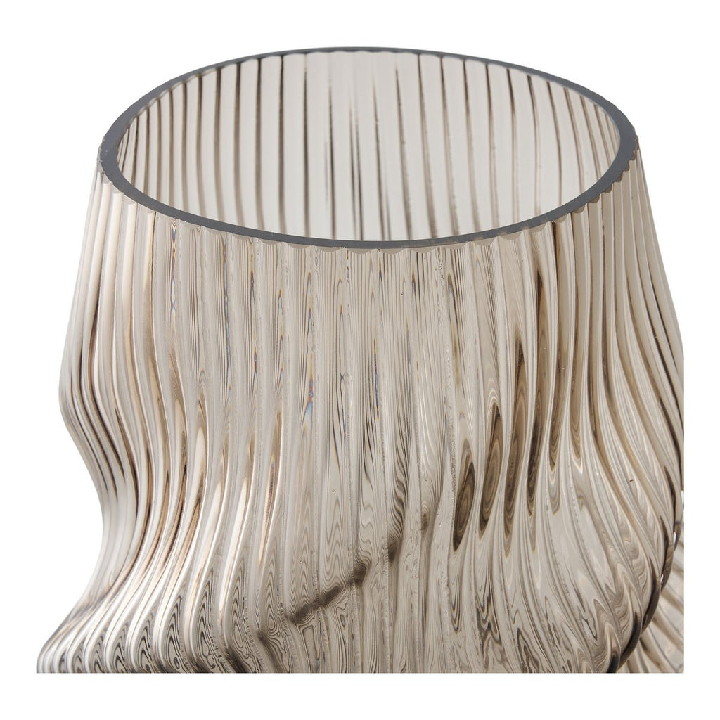 Vase en verre soufflé bouche marron – Ø17x25 cm