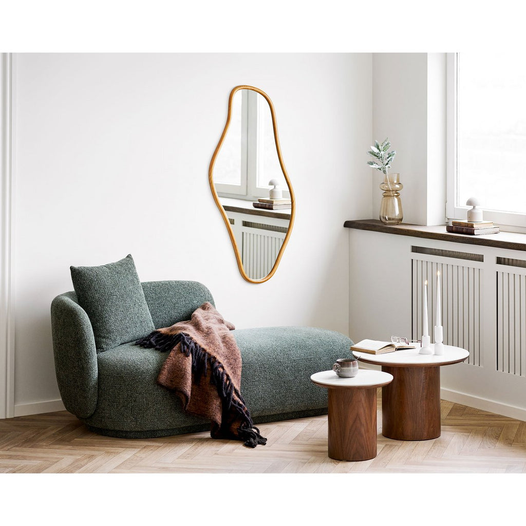 Table Basse Noli - Céramique & Frêne, Ø60x42 cm
