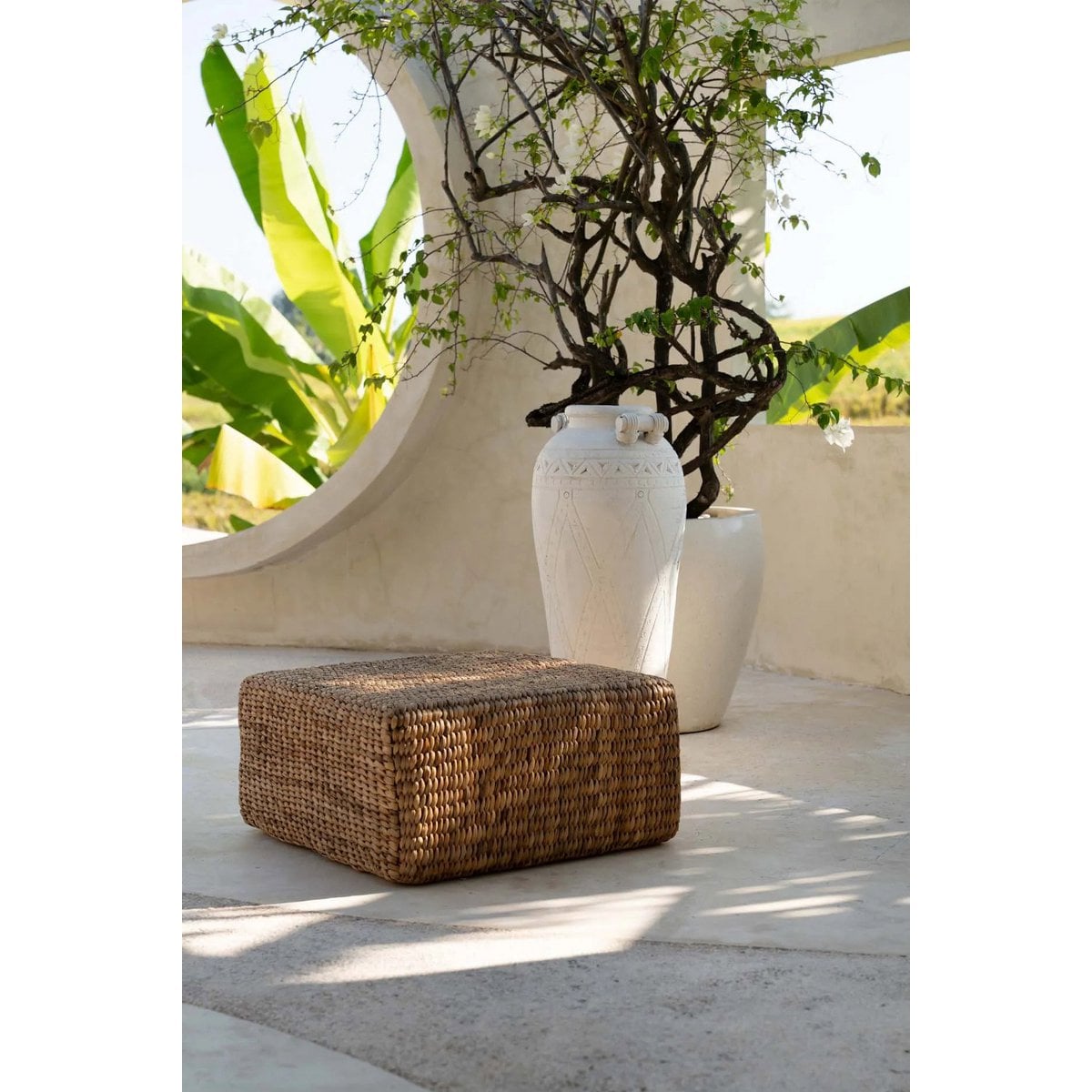 Le Pouf Carré Jacinthe - Naturel - M