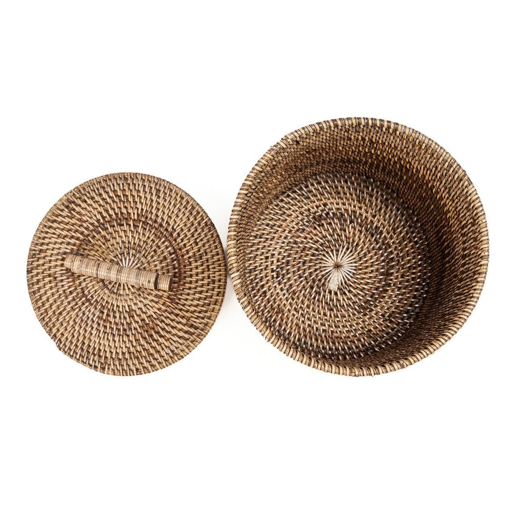 Panier de rangement en rotin – Brun Naturel – Bas | Bazar Bizar