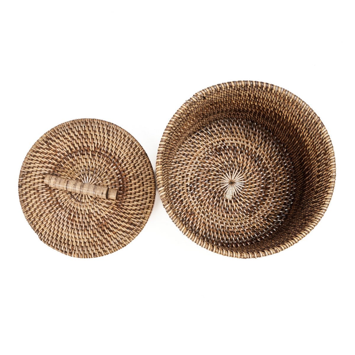 Panier de rangement en rotin – Brun Naturel – Bas | Bazar Bizar