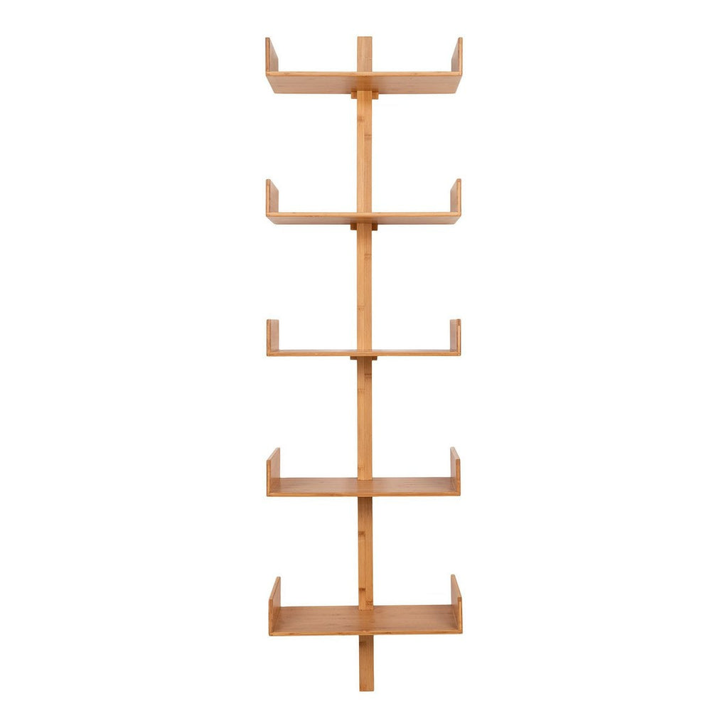 Étagère murale Villa en bambou naturel – 50 × 25 × 180 cm
