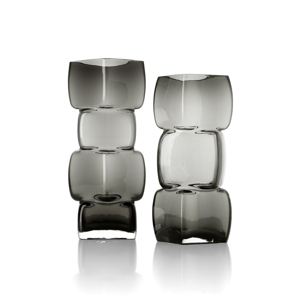 Le Vase Cubes - Gris Foncé - L