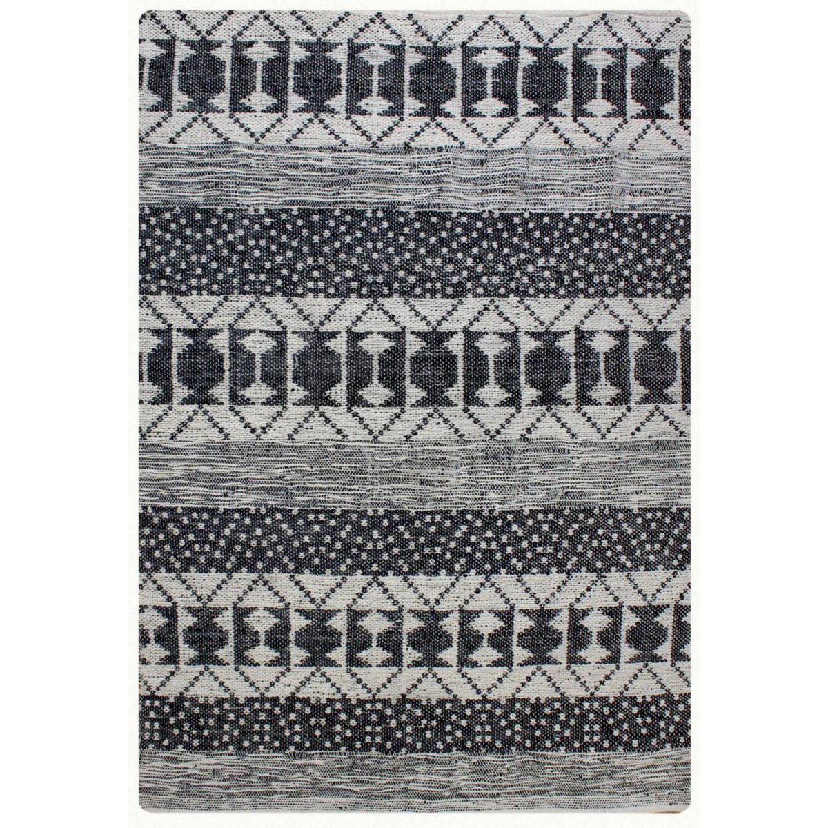Tapis Zambèze Ivoire/charbon 160 x 230
