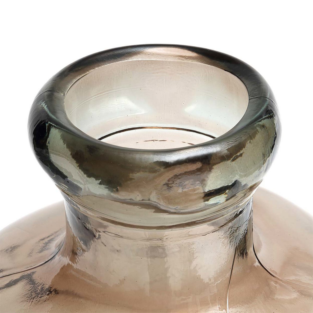 Vase en verre recyclé Bolai – Beige | Bazar Bizar