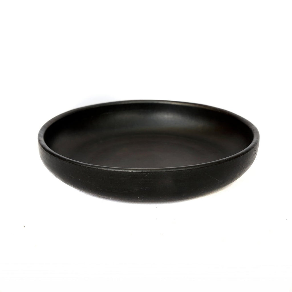 Assiette creuse en terre cuite Brûlée – Noir – M | Bazar Bizar