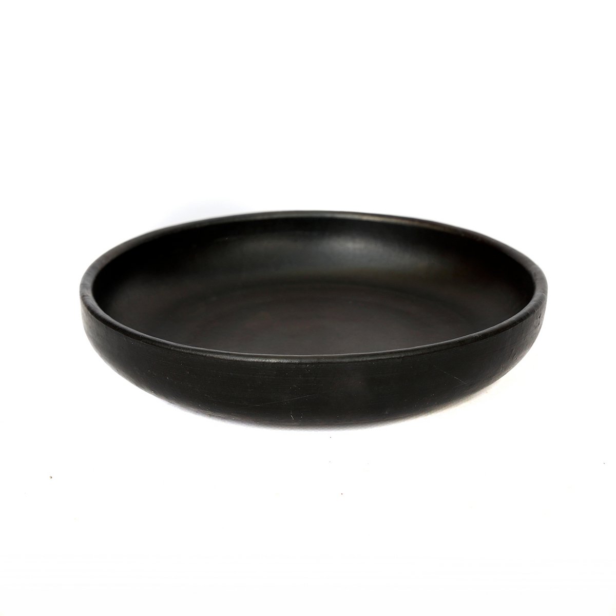 Assiette creuse en terre cuite Brûlée – Noir – M | Bazar Bizar