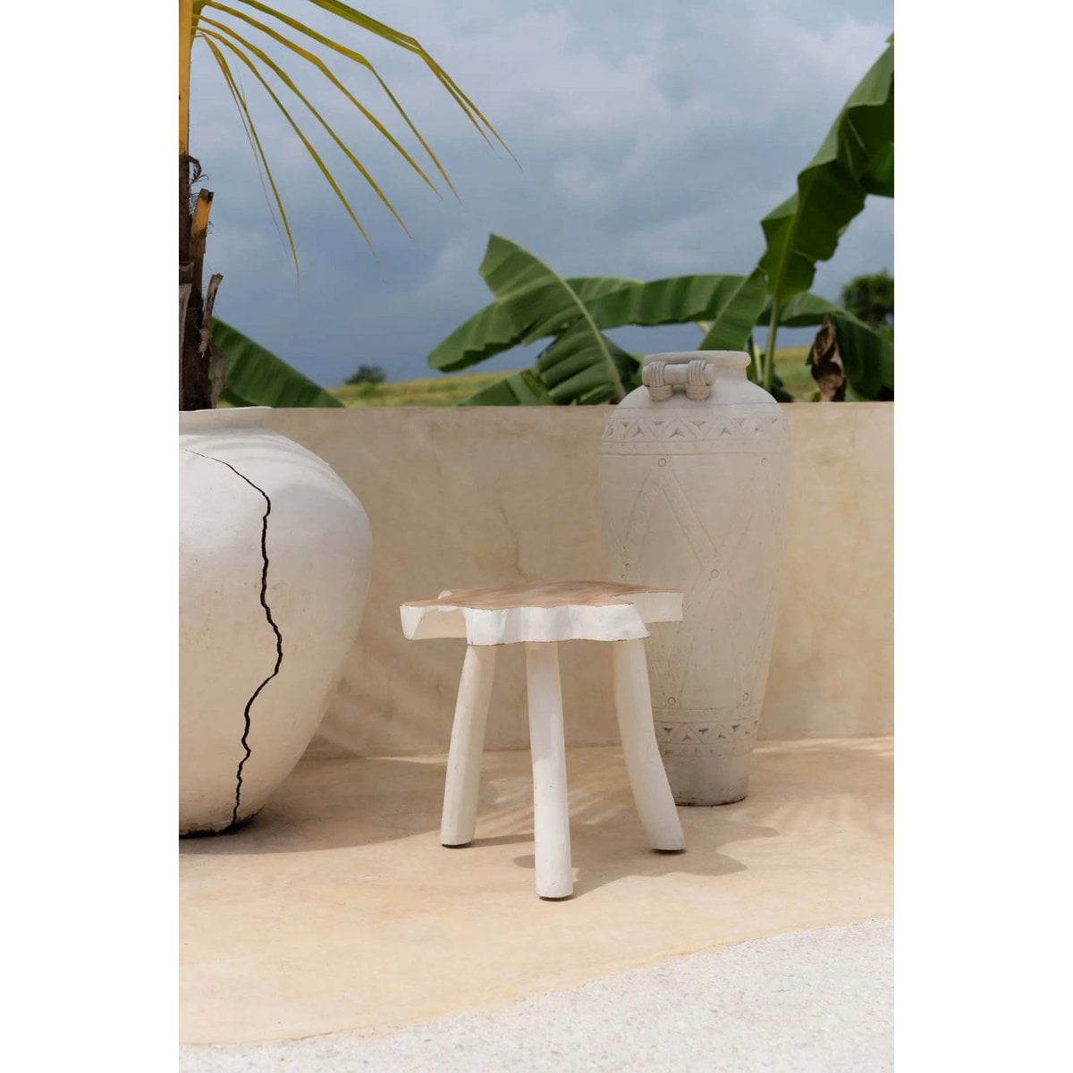 La table d'appoint organique - Blanc naturel