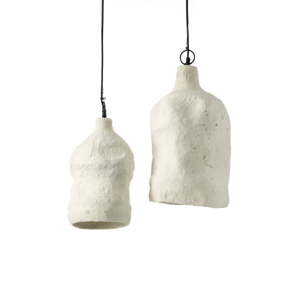 Suspension en papier mâché Moloko – Blanc – S | Bazar Bizar