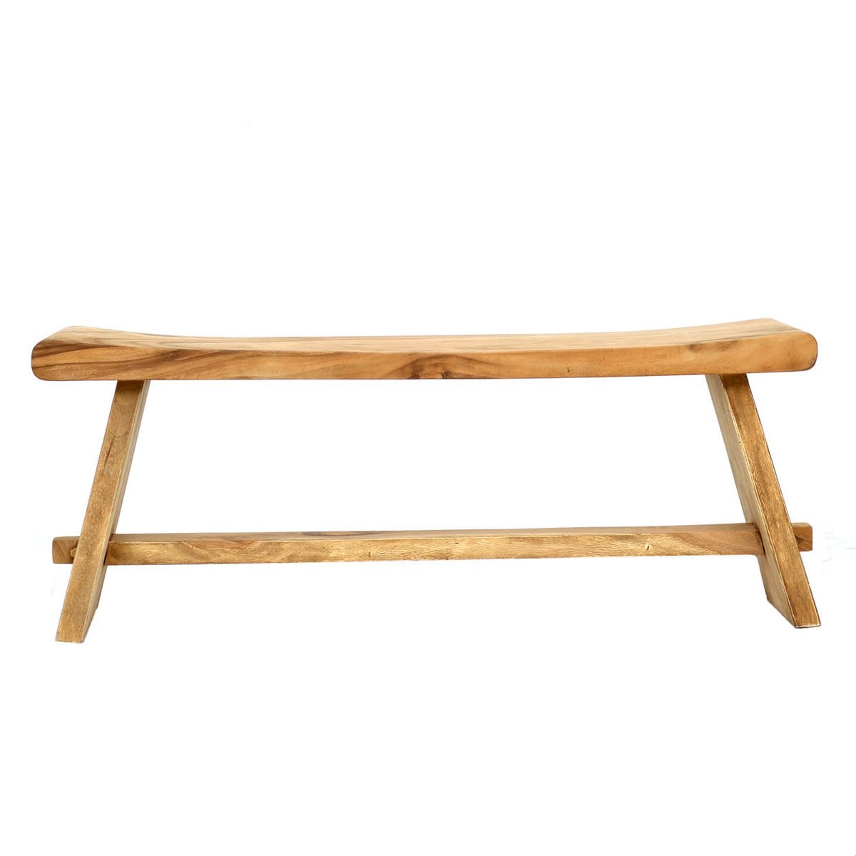 Banc en bois massif Suar – Naturel – 120cm | Bazar Bizar