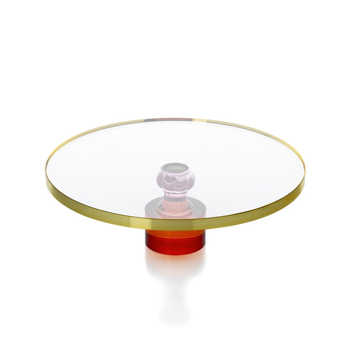 Présentoir à gâteau en verre recyclé Gemstone – Ambre Rose Or | Bazar Bizar