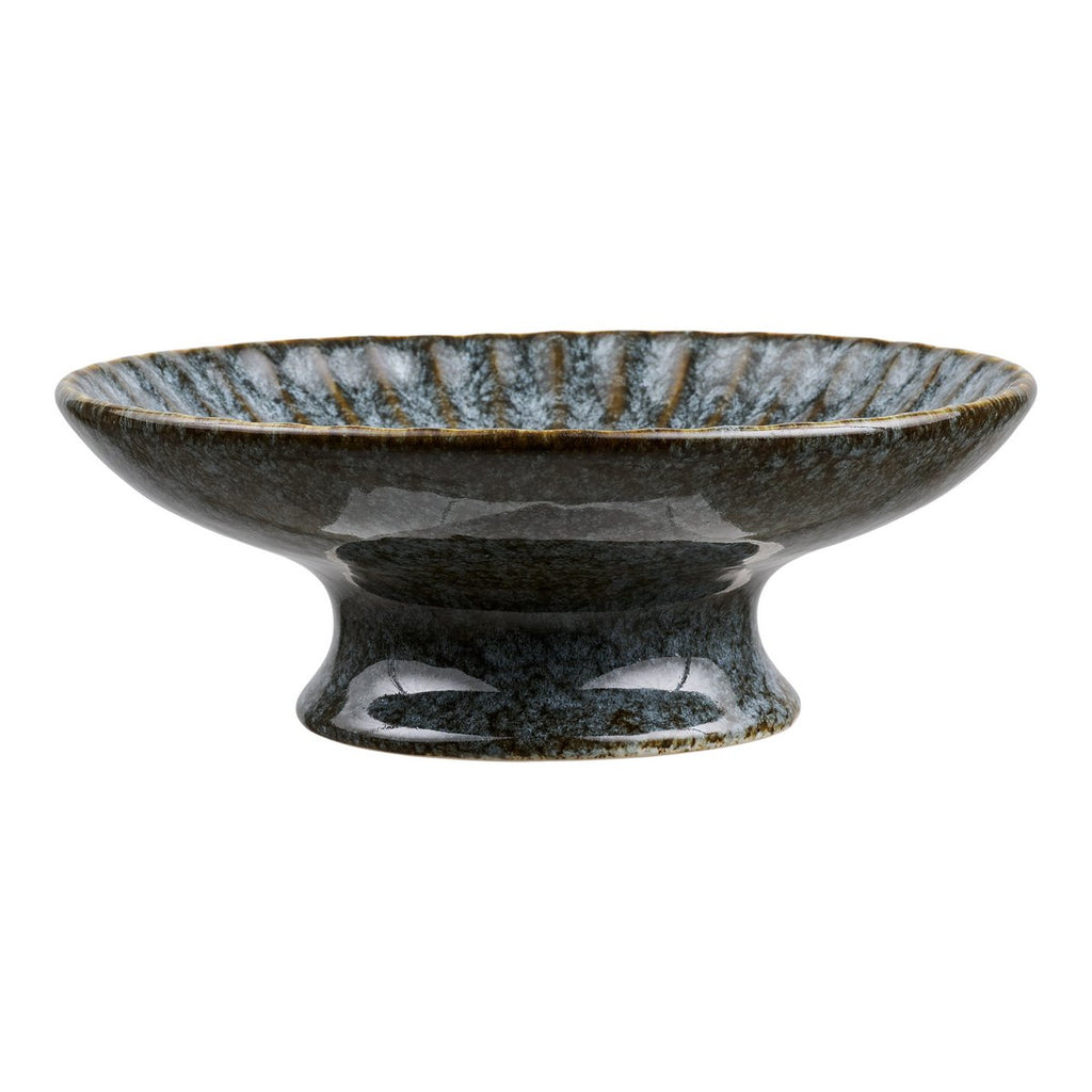 Plateau décoratif en céramique bleu Key Largo Ø 20,5 × H 7 cm