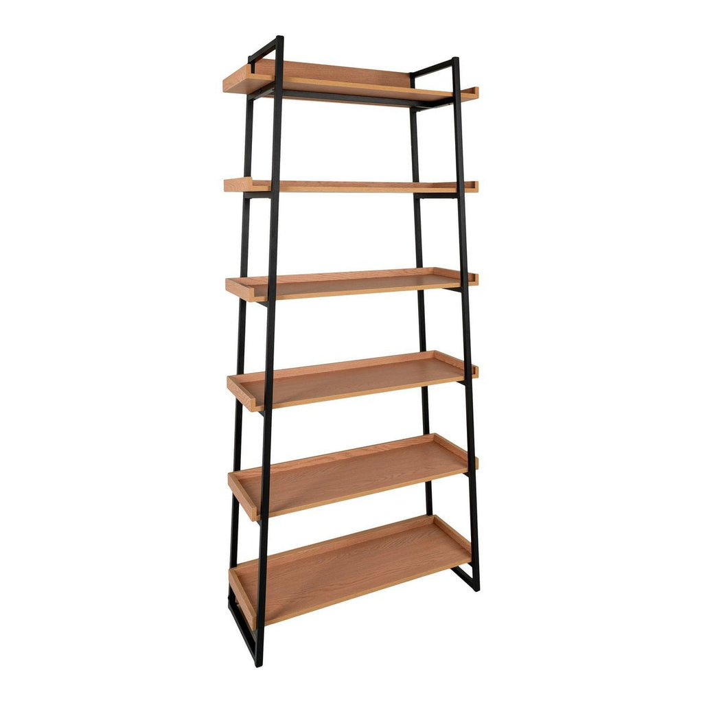 Bibliothèque Sakai - Frêne, Acier/Bois, 80x35x185 cm