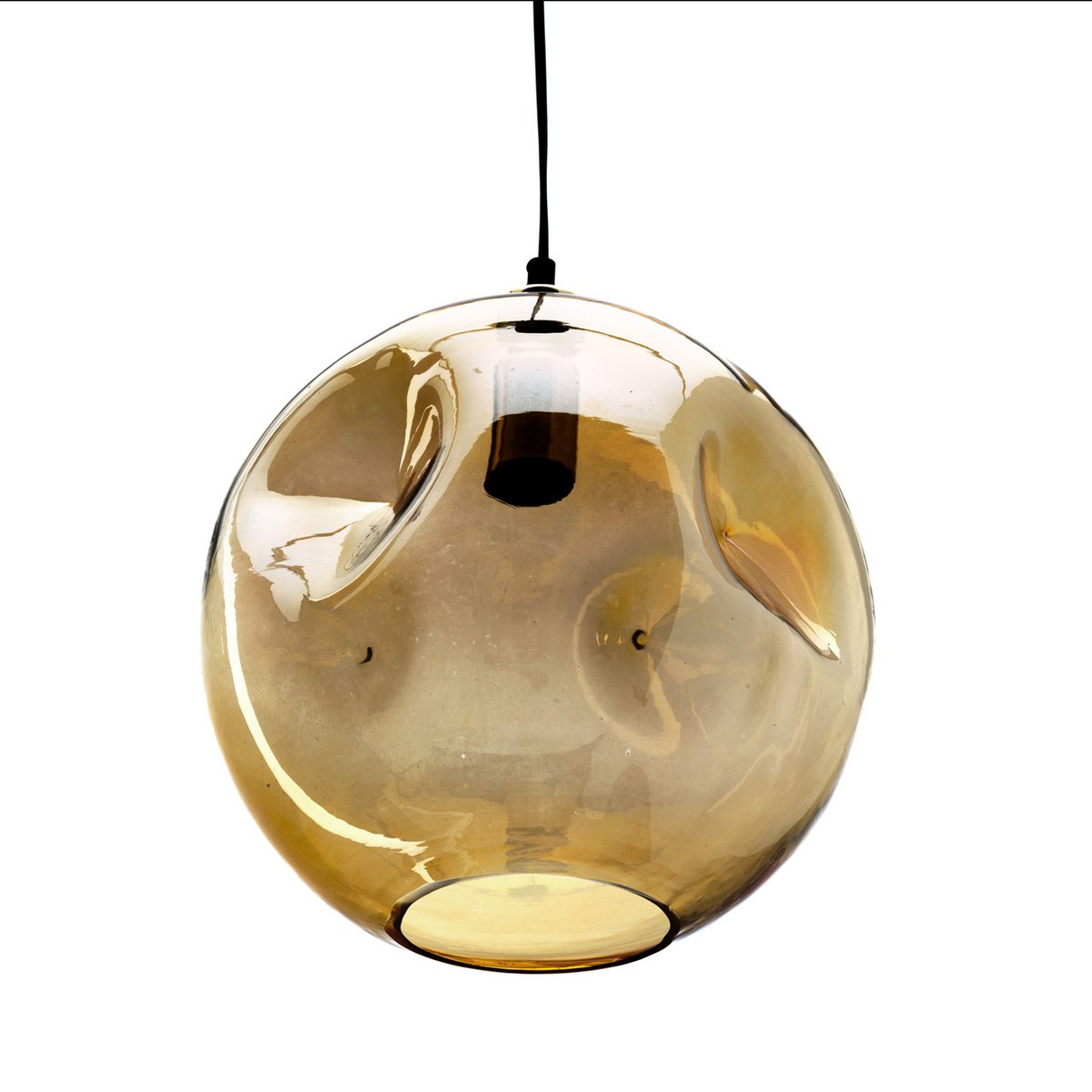 Suspension en verre recyclé Bubbella – Or Pâle | Bazar Bizar
