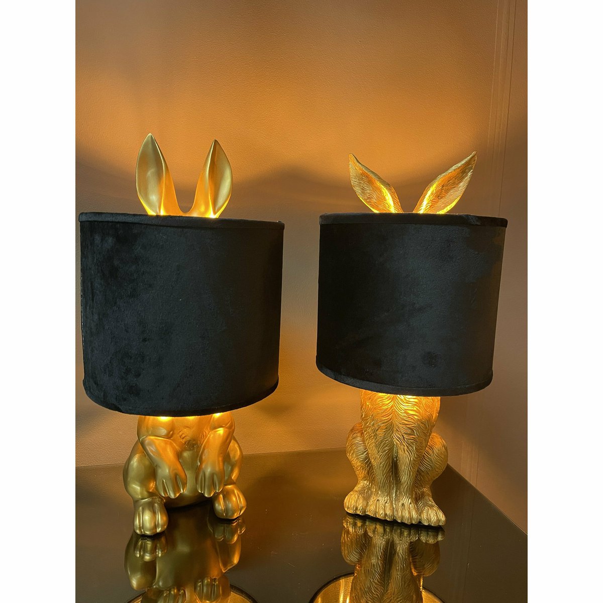 Lampe à poser Lucky Bunny Or