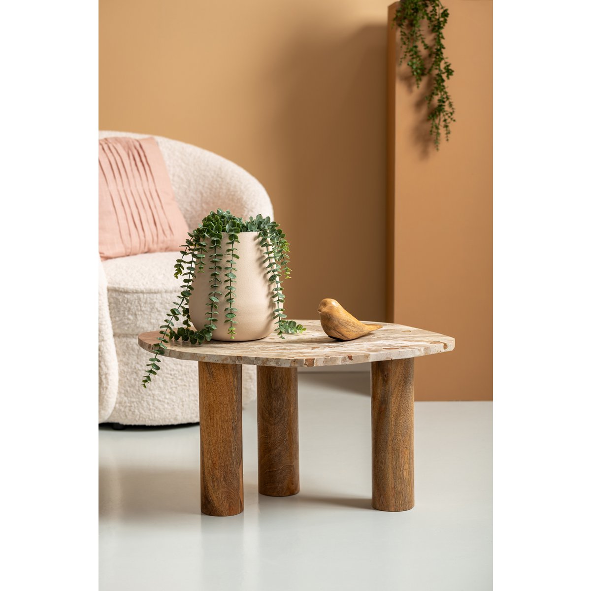 Table Basse Organic Marbre Marron