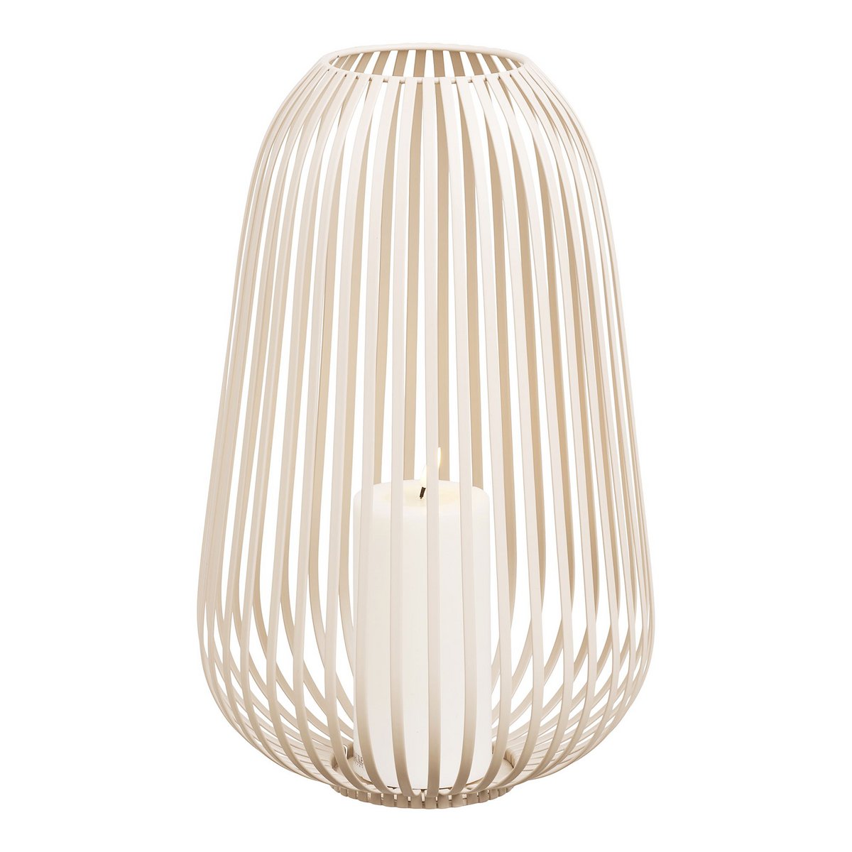 Lanterne Stoense Grande - Métal Beige, Ø24,5x40 cm