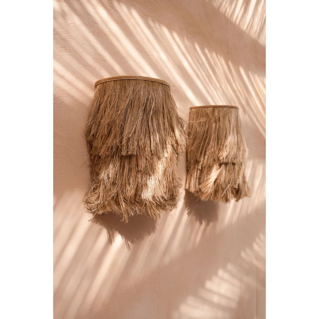 Applique murale en fibres d’abaca – Naturel – S | Bazar Bizar