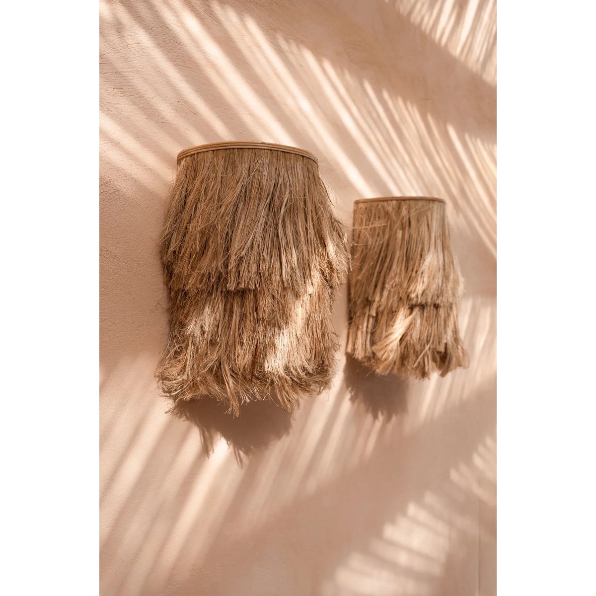 Applique murale en fibres d’abaca – Naturel – S | Bazar Bizar