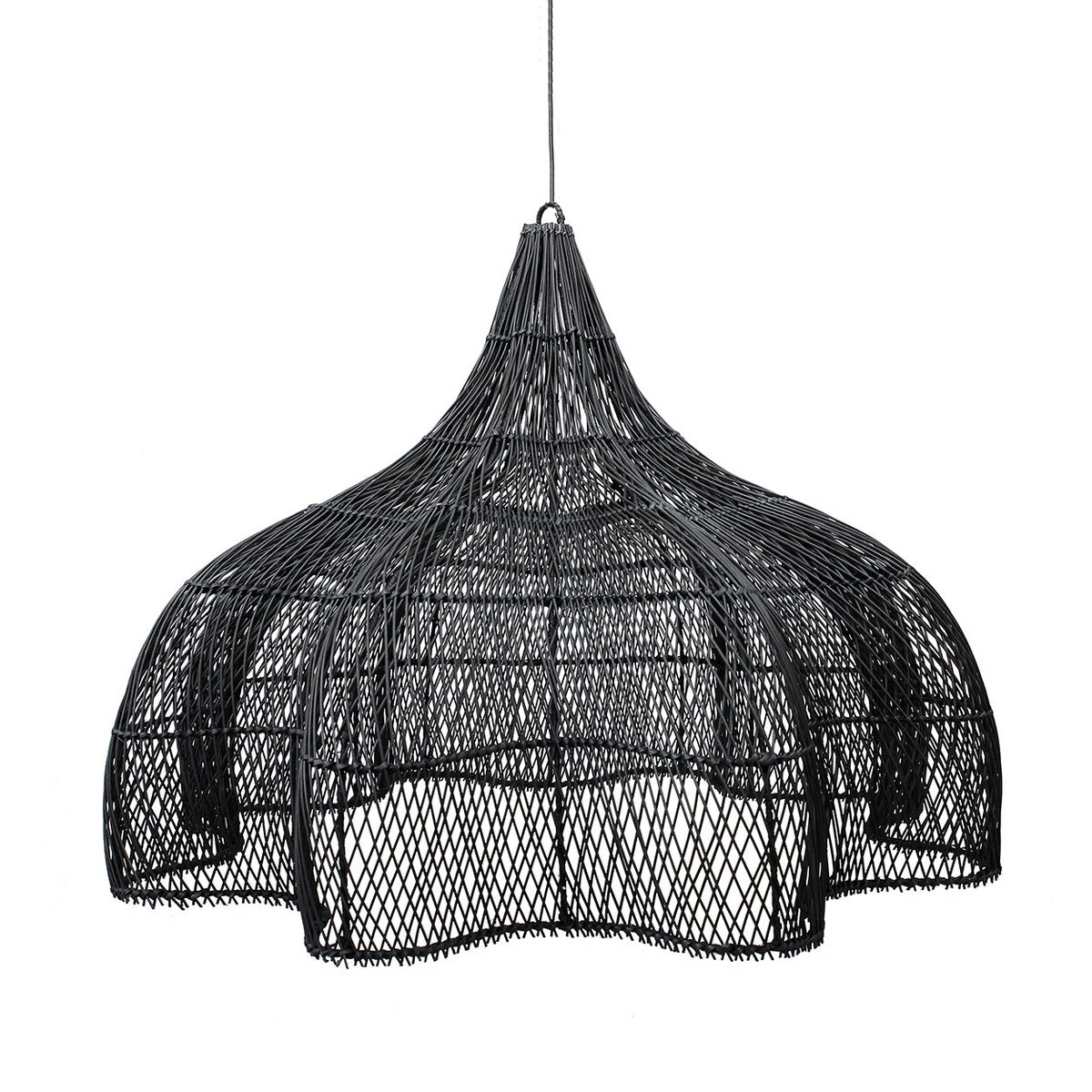Suspension en rotin Le Fouetté – Noir – XL | Bazar Bizar